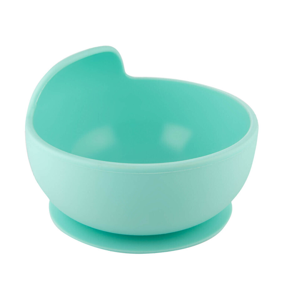 Canpol Babies, gobelet en silicone avec ventouse, turquoise, à partir de 6 mois, 330 ml