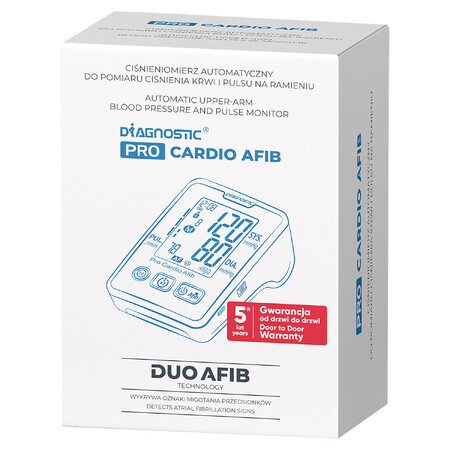 Diagnosis Diagnostic Pro Cardio Afib, tensiomètre automatique au bras, avec alimentation