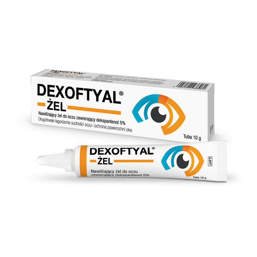 Dexoftyal, gel hidratant pentru ochi care conține dexpanthenol 5%, 10 g