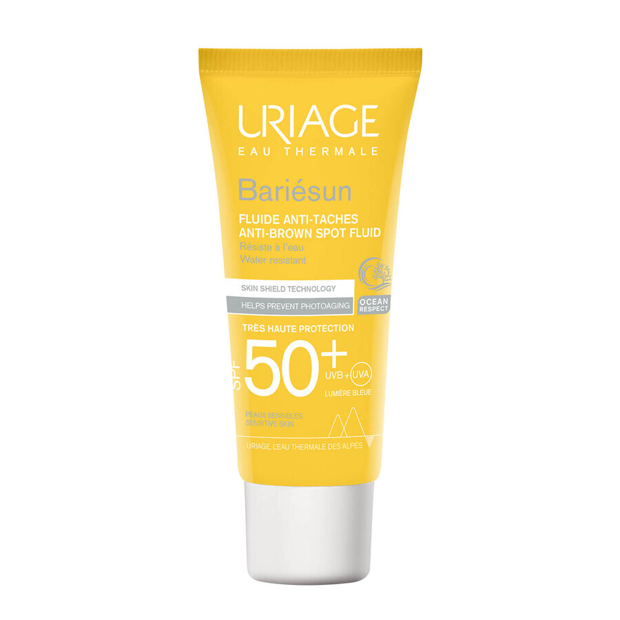 Uriage Bariesun, fluide anti-taches, peaux sensibles, SPF 50+, 40 ml