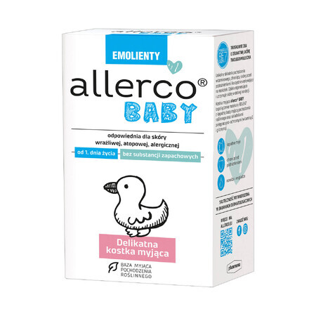 Allerco Baby Emollients, pain nettoyant délicat, 100 g