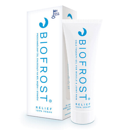 Biofrost Relief, gel rafraîchissant analgésique pour douleurs musculaires et articulaires, 100 ml