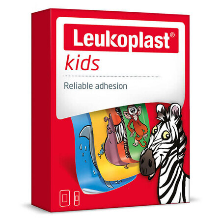 Leukoplast Kids, plasturi pentru bandaje, 2 dimensiuni, 12 bucăți