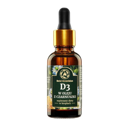 Herbal Monasterium D3 dans l&#39;huile de cumin noir, gouttes, 30 ml