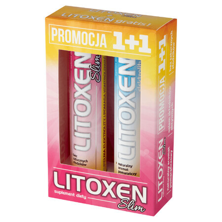 Litoxen Slim, arôme orange, 20 comprimés effervescents + Litoxen Electrolytes, arôme orange, 20 comprimés effervescents