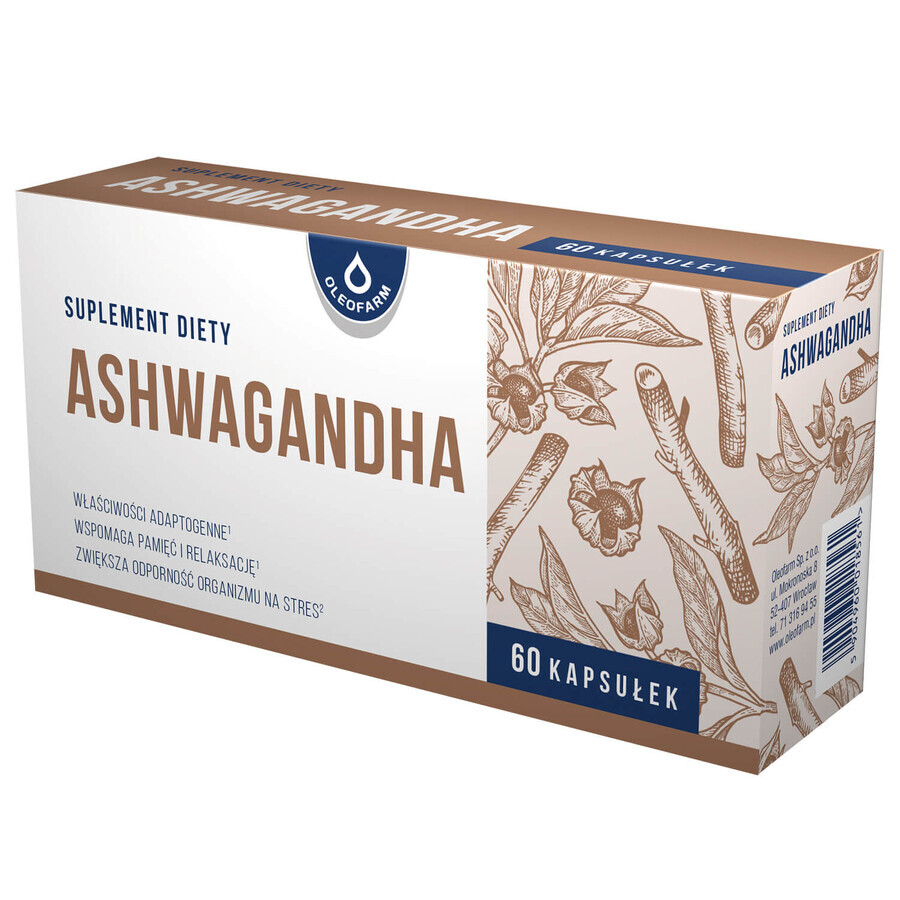 Oleofarm Ashwagandha, 60 gélules