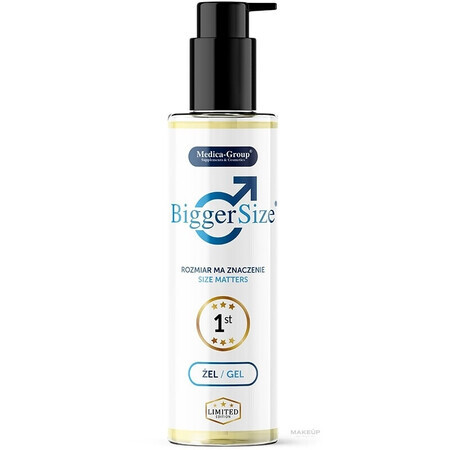 Gel per l'ingrandimento e l'ispessimento del pene Bigger Size, 150 ml, Medica-Group  