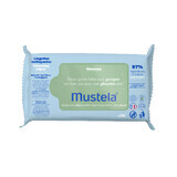 Mustela Bebe Enfant, lingettes humides nettoyantes, à l&#39;avocat bio, dès la naissance, peau normale, 60 pièces