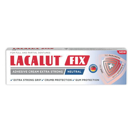 Lacalut Fix Crema adesiva neutra, 40 g, Theiss Naturwaren