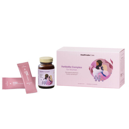 Health Labs Complexe FertileMe Pour Femme, 30 gélules + 30 sachets