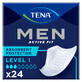 Tena Men Active Fit, semelles anatomiques pour hommes, niveau 1, 24 pi&#232;ces