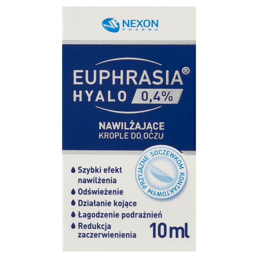 Euphrasia Hyalo 0,4%, collyre hydratant, 10 ml