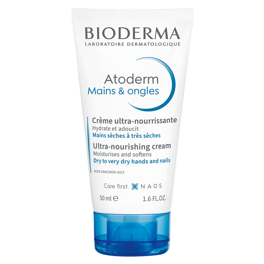 Bioderma Atoderm Mains &amp; Ongles, crème ultra-nourrissante mains et ongles, 50 ml