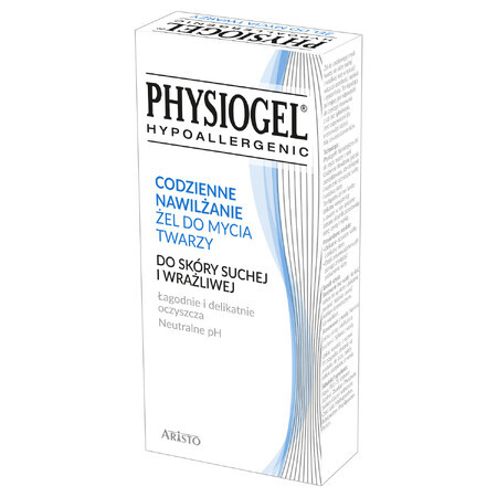 Physiogel Daily Hydratant, gel nettoyant visage, peaux sèches et sensibles, 150 ml