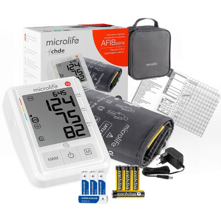 Microlife BP B3 AFIB, tensiomètre automatique au bras avec alimentation