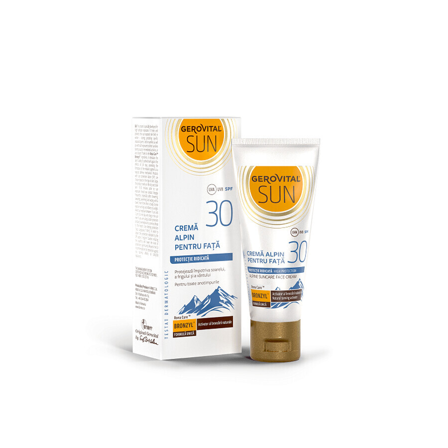 Gerovital Sun Alpine Face Cream SPF30, 30ml, Farmec