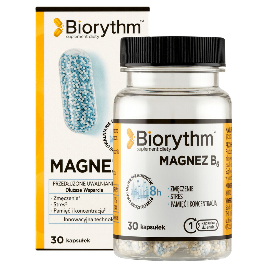 Biorythme Magnésium B6, 30 gélules