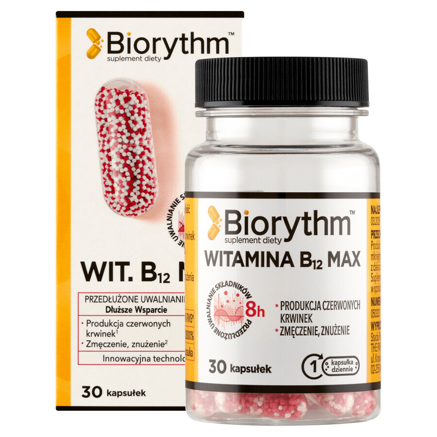 Biorythme Vitamine B12 Max, 30 gélules