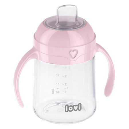 Lovi, première tasse avec bec verseur, à partir de 6 mois, rose, 35/353, 150 ml