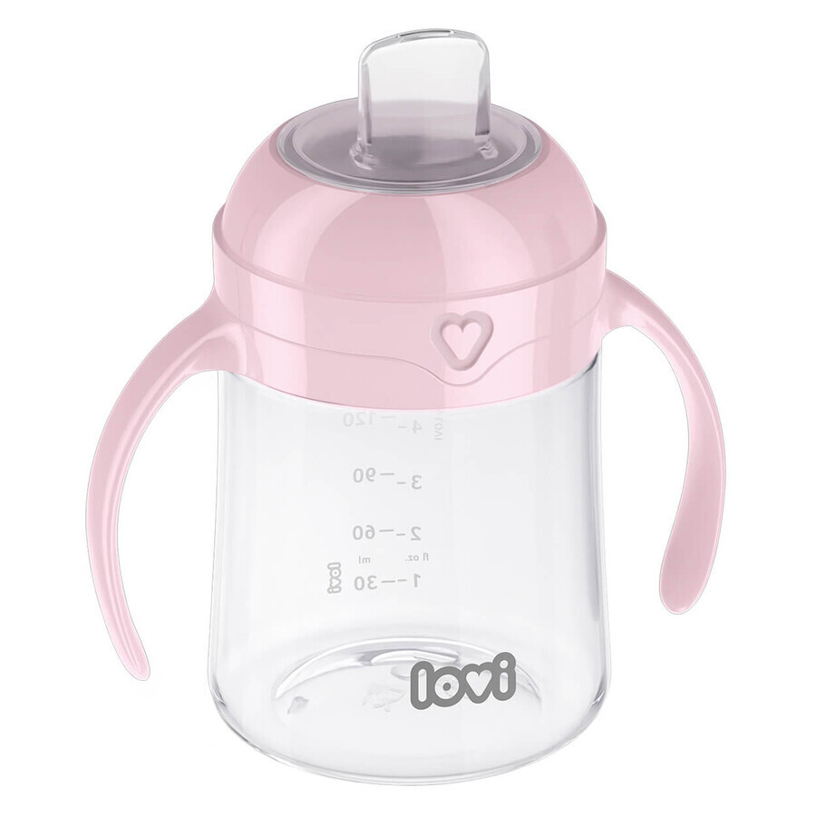 Lovi Kindertasse mit Trinkschnabel 6m+ 150 ml, in Rosa