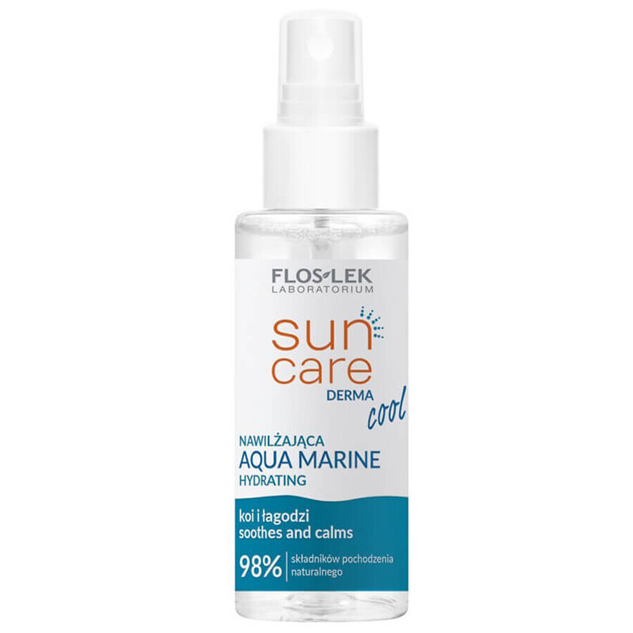 Flos-Lek Sun Care Derma Cool, brume hydratante visage, corps et cheveux Aqua Marine, 95 ml