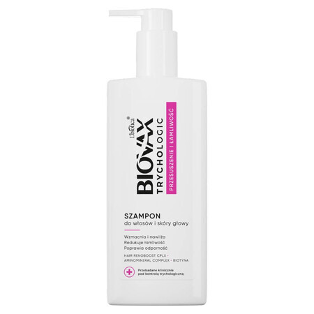 Biovax Trychologic Sécheresse et Fragilité, shampooing pour cheveux et cuir chevelu, 200 ml