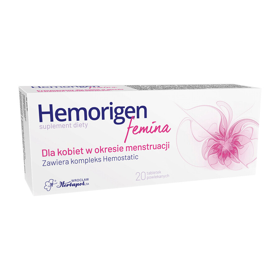Hemorigen Femina, 20 comprimés enrobés
