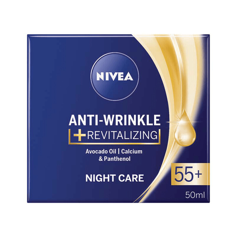 Crème de nuit anti-rides revitalisante 55+, 50 ml, Nivea