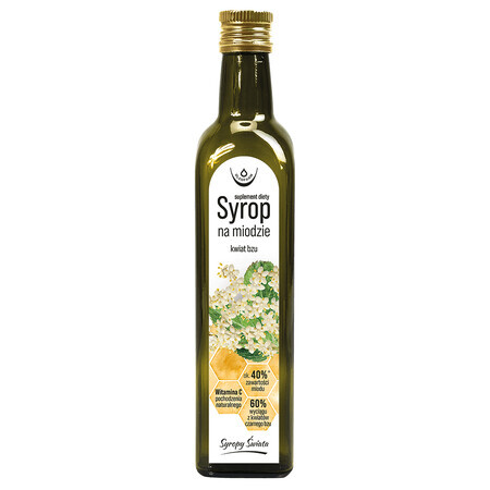 Oleofarm World Syrups Fleur de sureau, sirop de miel, 250 ml