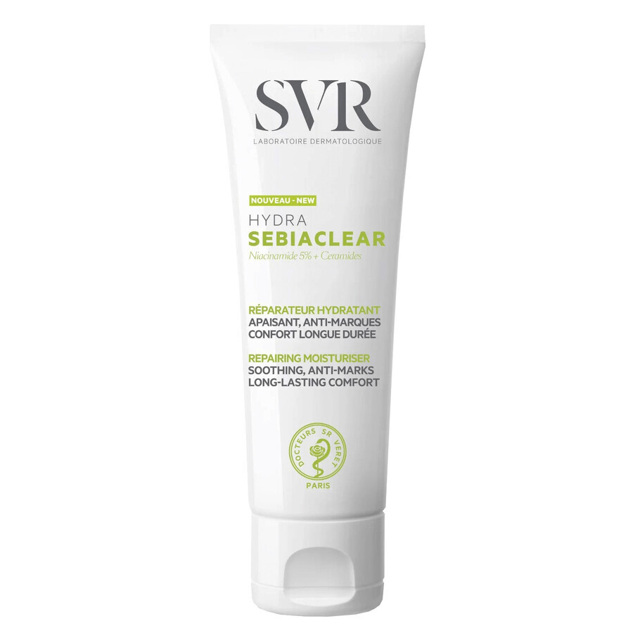 SVR Sebiaclear Hydra, crème hydratante à effet régénérant, 40 ml