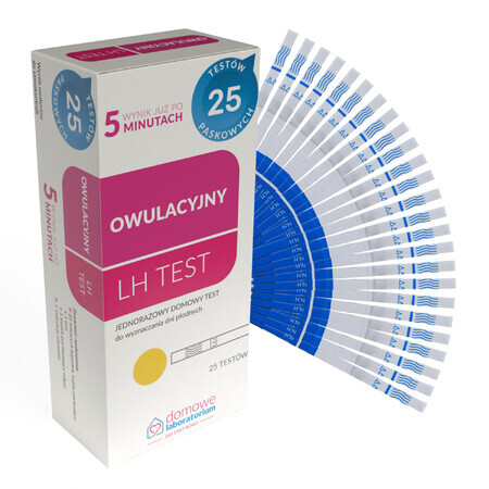 Test d&#39;ovulation LH de laboratoire à domicile, test à domicile pour détecter les jours fertiles, bandelettes, 25 pièces