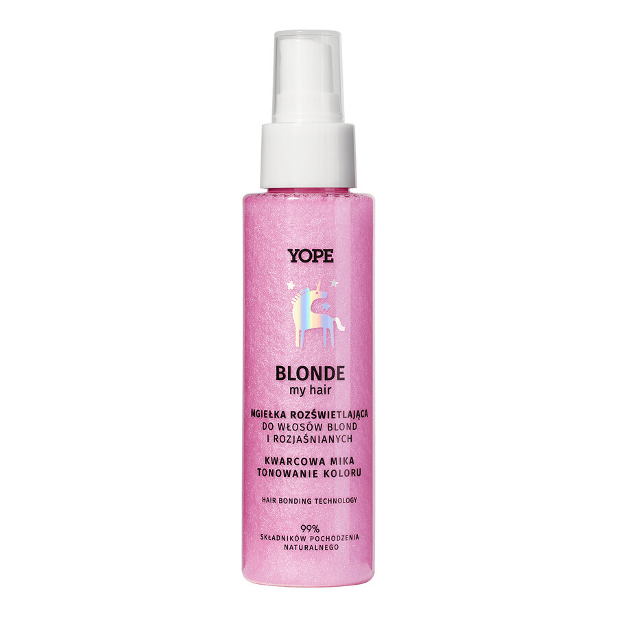 Yope Blonde My Hair, brume capillaire éclairante, quartz, 100 ml