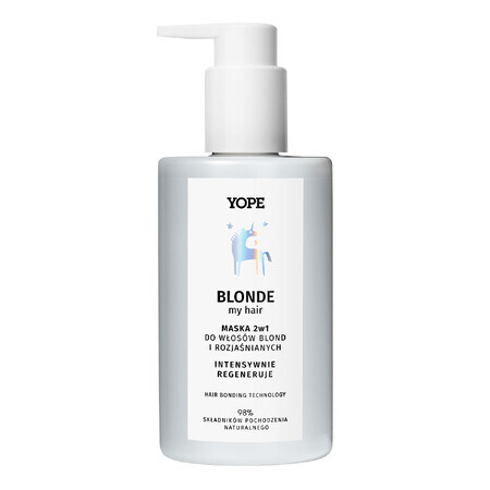 Yope 2-in-1 Haarmaske für Blondes  amp; Aufgehelltes Haar, 98%, 300ml