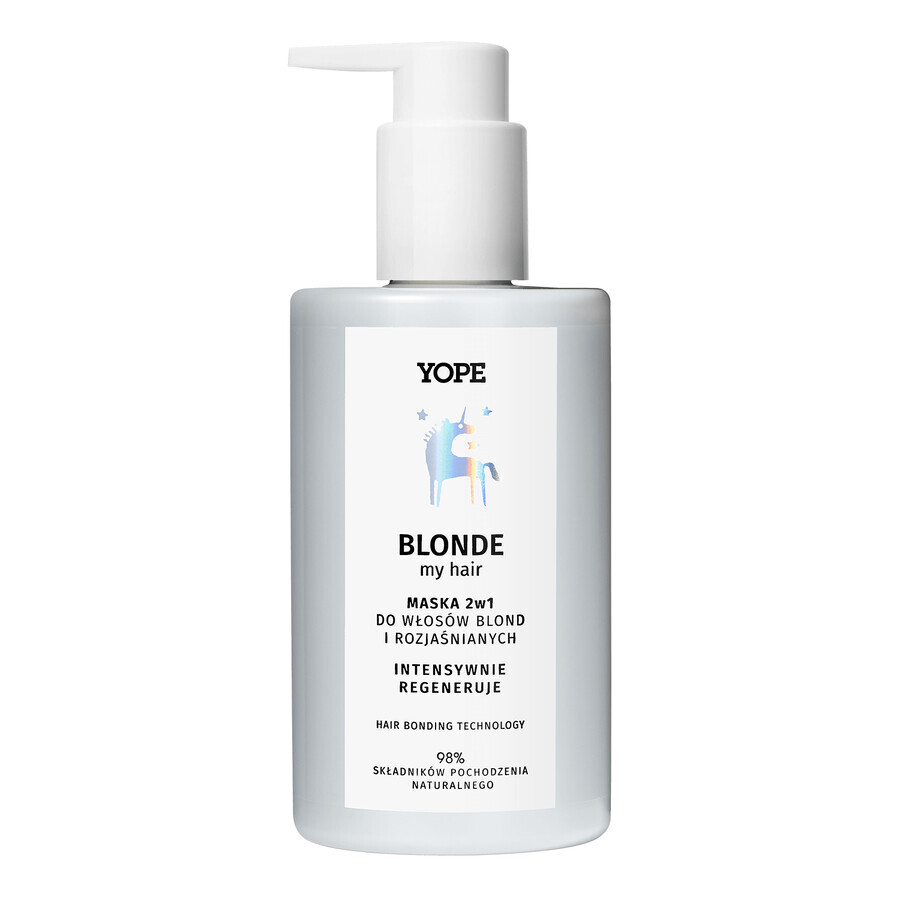 Yope Blonde My Hair, masque 2en1 pour cheveux blonds et décolorés, 300 ml