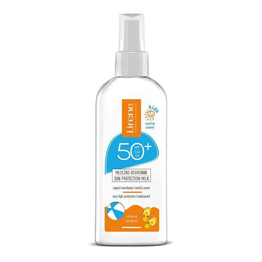 Lirene Sun Kids, protective milk for children, vanilla, SPF 50+, 150 ml