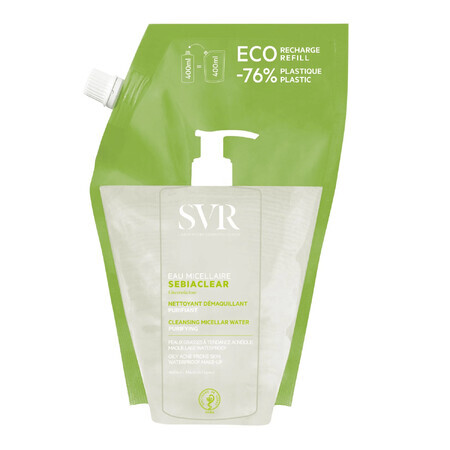 Set SVR Sebiaclear Eau Micellaire, loțiune micelară, 400 ml + rezervă, 400 ml