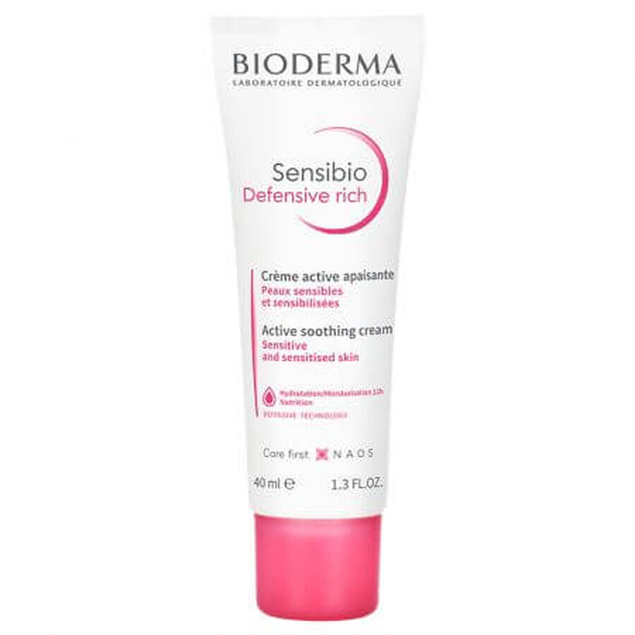 Bioderma Sensibio - Defensive Rich Crema Attiva Lenitiva Pelle Sensibile, 40ml