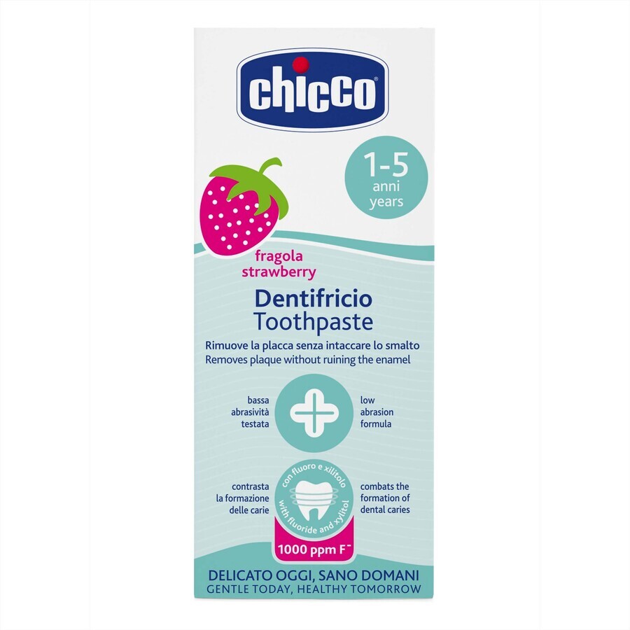 Chicco, dentifrice pour enfants, goût fraise, après 12 mois, 50 ml EMBALLAGE CONTAMINE