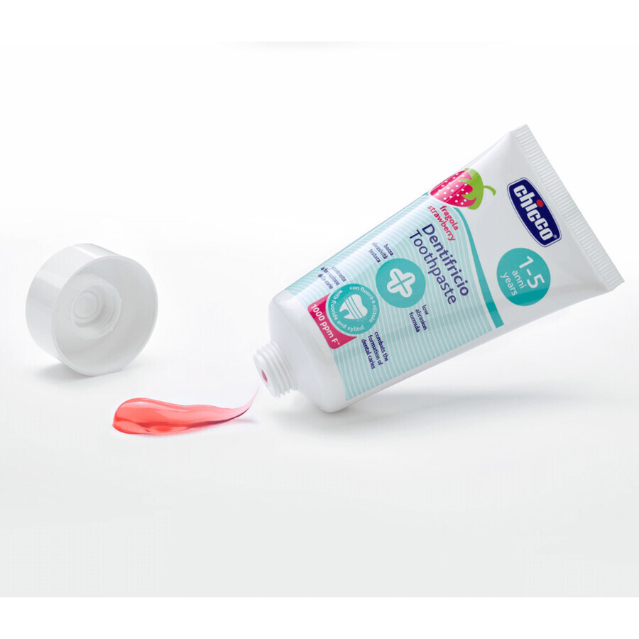 Chicco, dentifrice pour enfants, goût fraise, après 12 mois, 50 ml EMBALLAGE CONTAMINE