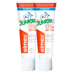 Elmex Junior, dentifrice avec aminofluorure, 6-12 ans, 2 x 75 ml (TWO-PACK) EMBALLAGE BRISÉ