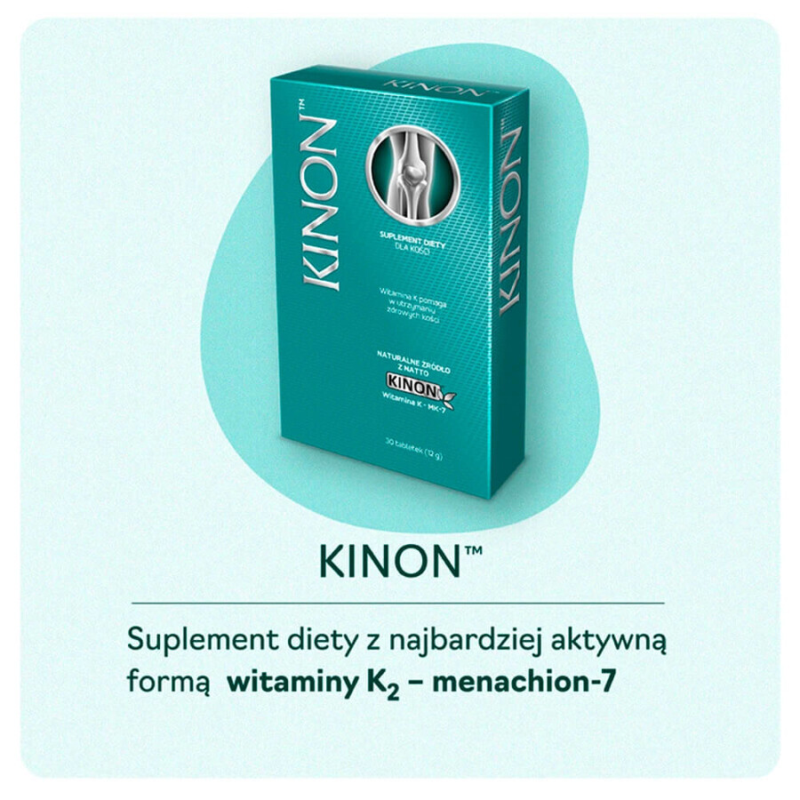 Kinon, vitamine K2-MK7 de natto 75 μg, 30 comprimés SHORT DATE