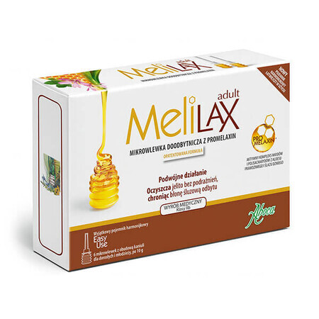 Melilax Adult, microperfusion rectale avec promélaxine pour adultes et adolescents, 10 g x 6 microperfusions EMBALLAGE DESTRUIT