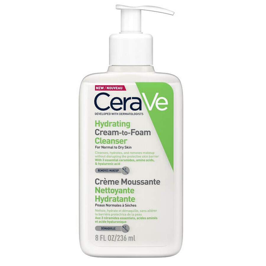 Schäumende und feuchtigkeitsspendende Reinigungscreme, 236 ml, CeraVe Bewertungen