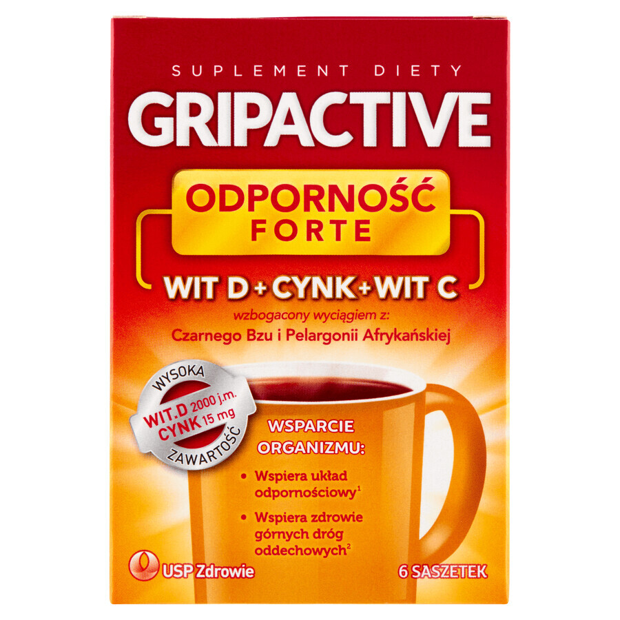 Gripactive Immunity Forte, 6 sachets SHORT DATE