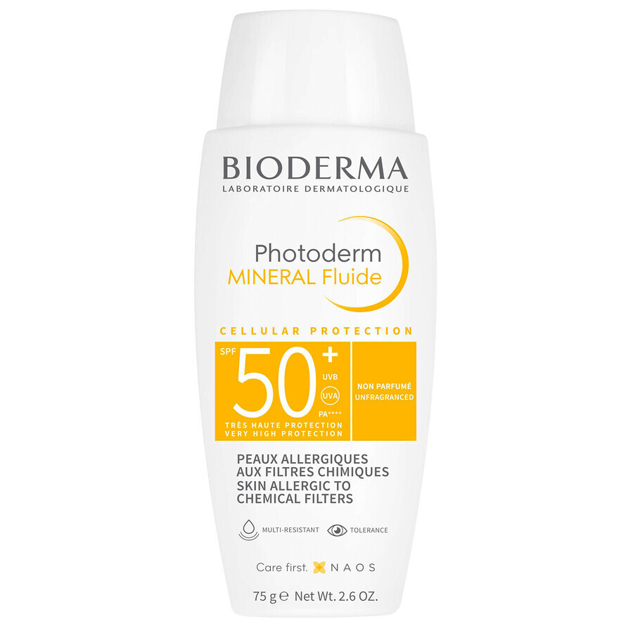 Bioderma Photoderm Mineral Fluide, fluido mineral protector, SPF 50+, 75 g EMBALAJE DAÑADO