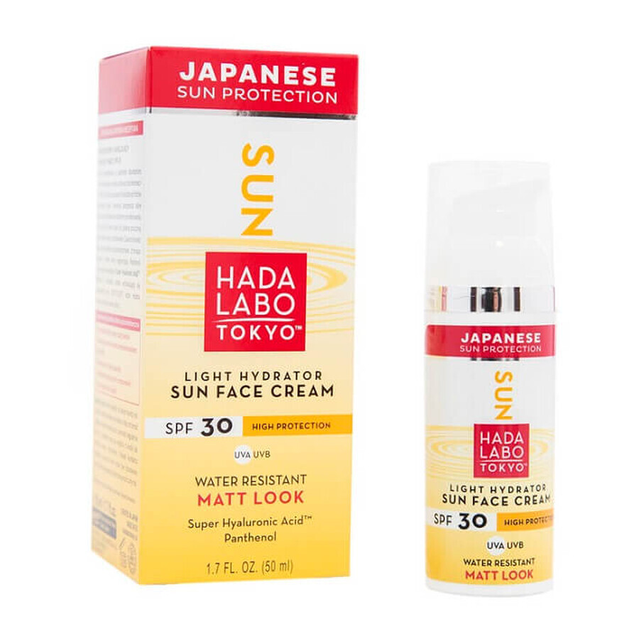 Crème solaire pour le visage avec SPF 30, 50 ml, Hada Labo Tokyo