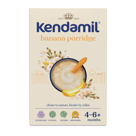 Kendamil Céréales de riz, banane, lait, après 4 mois, 150 g