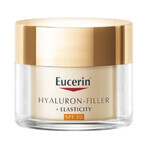 Eucerin Hyaluron Filler + Elasticity, crema de día reafirmante antiarrugas con Tiamidol, SPF 30, 50 ml