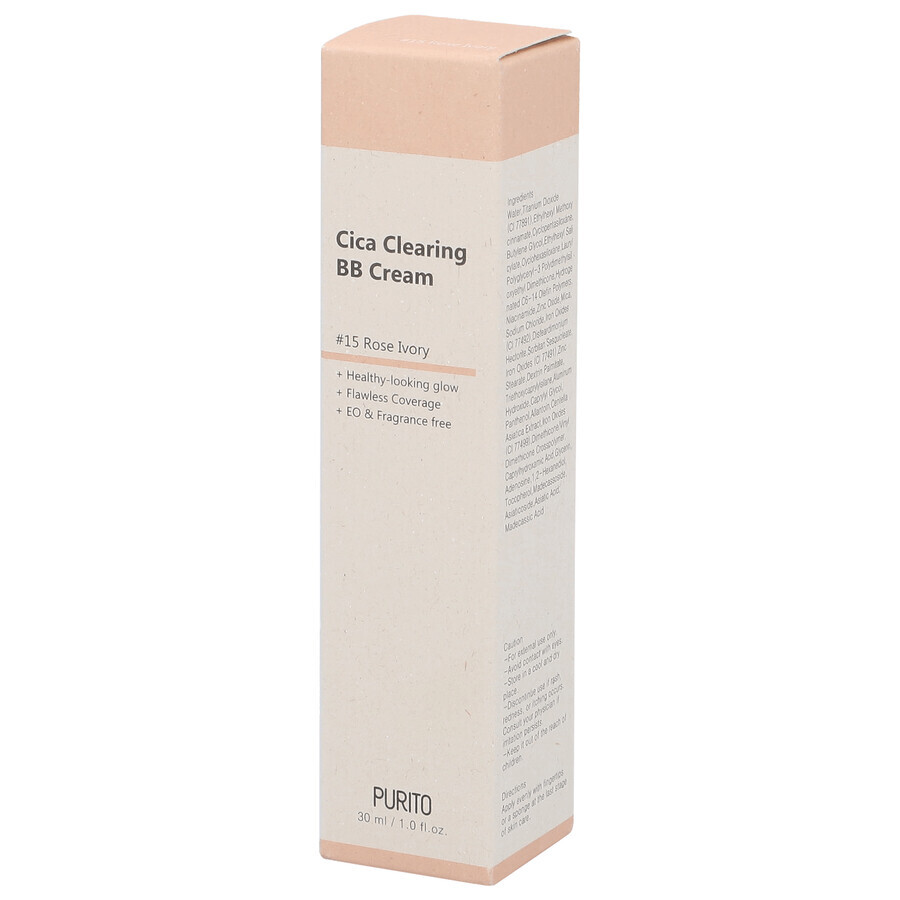 Purito Cica Clearing, BB cream, 15 Rose Ivory, 30 ml