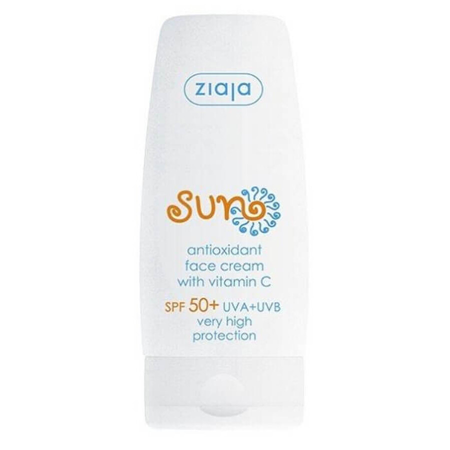 Crème de jour antioxydante avec vitamine C et SPF 50, 50 ml, Ziaja Sun